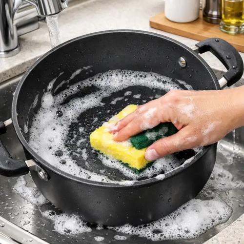 نحوه شستشوی انواع قابلمه+روش تمیز کردن قابلمه سوخته(راهنمای کامل)