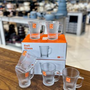 ماگ  شیشه ای شیاردار