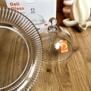 ظرف کره خوری شیشه‌ای درب‌دار